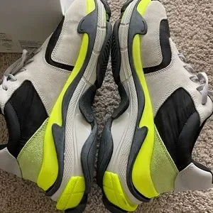 Balenciaga - Triple S Nylon, Suede and Leather Sneakers - Men - Light gray sz11 Triple s leather low trainers Balenciaga Grey size 43 EU in  main image 4